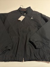 Nike Jordan Flight Men's Graphic Workwear Jacket Sz M IF1822 Black NWT