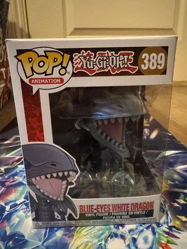 Funko Pop! Yu-Gi-Oh! Blue-Eyes White Dragon #389 with POP Protector