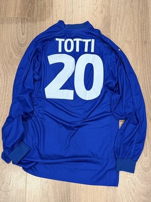 Vintage Kappa Italy Euro 2000 Home Long Sleeve Jersey - Totti #20 - Men's L GARA