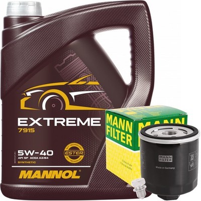 MANN ÖLFILTER + 5 LITER MANNOL EXTREME 5W-40 API SN CF ACEA A3 B4 502 505.00