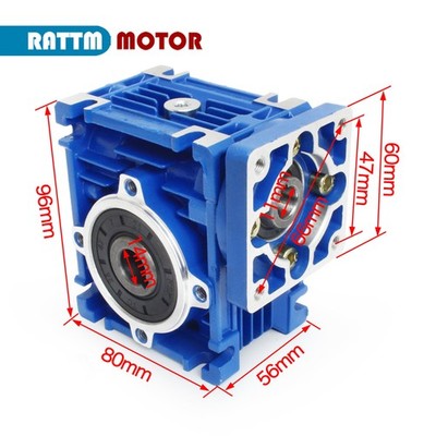 〖US〗 NMRV030 RV30 Worm Gearbox Gear Reducer Ratio 30:1 for Nema23 Stepper Motor