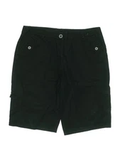 AB Studio Women Black Cargo Shorts 8