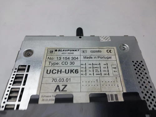 13154304 Sistema Audio/Radio Cd para OPEL ASTRA H BERLINA Enjoy 2005 8733038 - Imagen 2 de 10