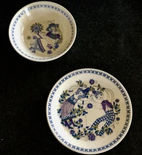 LOTTE Turi-Design Norway Blue Mid Century MCM 60's people floating plate / bowl