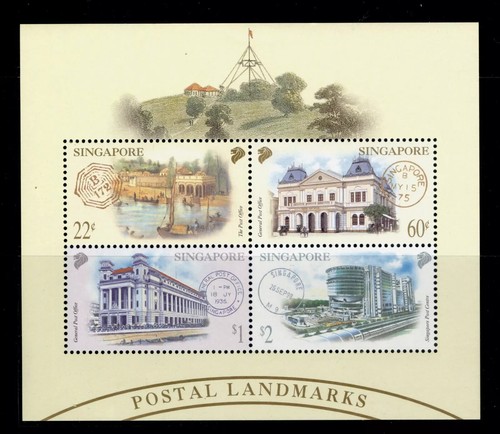 SINGAPORE QEII SG MS1036 2000 postal landmarks mini sheet MNH MINT.