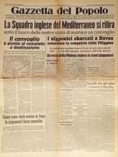 Gazzetta del Popolo N. 304 - 1941 La Squadra inglese del Mediterraneo si ritira