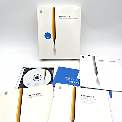 APPLEWORKS 6 6.2 Software Application for Mac OS X - Includes All Paperwork & CD