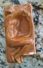 Vintage Risque Lady Ashtray or ? Pipe Rest ART POTTERY Repair or Parts