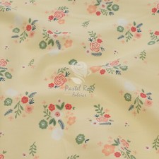 Summer dress floral fabric 100% Cotton poplin soft lightweight Extra Wide 156cm