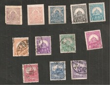 LOT  12 timbres anciens dont non dentelés Magyar Posta Hongrie