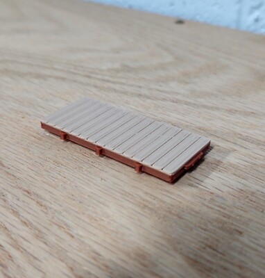 On18 Scale 10ft FLAT CAR kit. No trucks/couplers. OXIDE RED. 3D Printed. NEW!