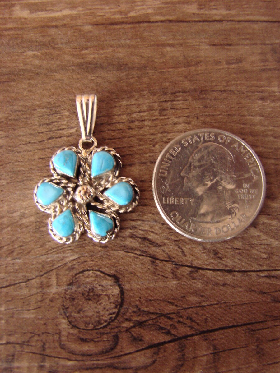 Zuni Indian Jewelry Turquoise Rosette 6 Stone Pendant ! Dosedo | eBay
