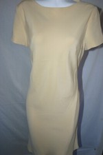 Ann Taylor Women's Yellow Suede Dress Work Office Business Church Size Medium