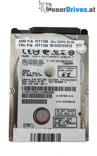 Hitachi HTS723232A7A364 - 320 GB - SATA - PCB 220 0A90269 01 *