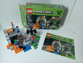 LEGO Minecraft The Cave #21113 100% Complete w/Box PLUS 8.5" STEVE Action Figure