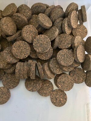 Cork Rings 12 Mixed Grain Rubberized #51, 1 1/4'' x 1/4 Solid, Blowout!