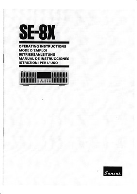 Operating Instructions-Betriebsanleitung für Sansui SE-8X 