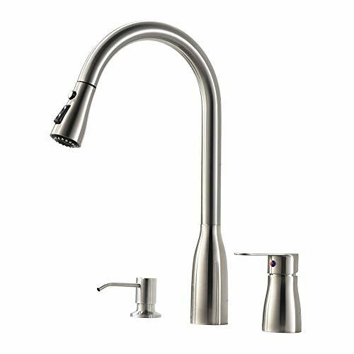 Vesla Home 3 Hole Kitchen Sink Faucet With Pull Down Sprayer