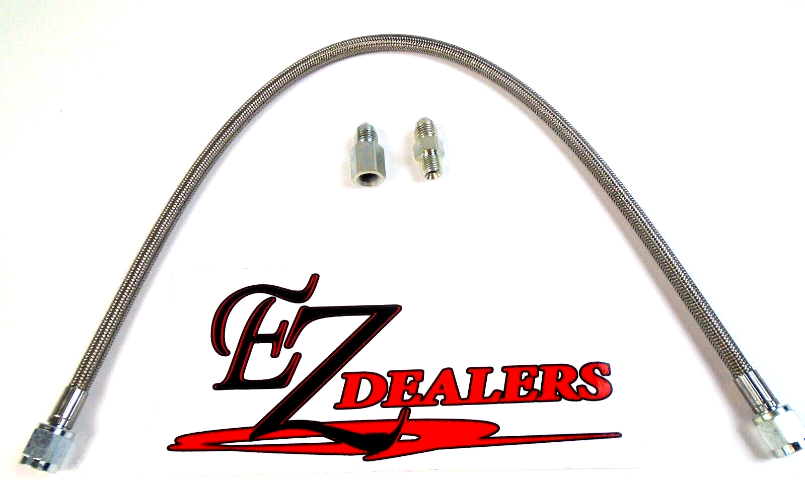 20" Gauge line Kit Oil Fuel Pressure Hose 4 AN Braided 1/8" NPT FREE