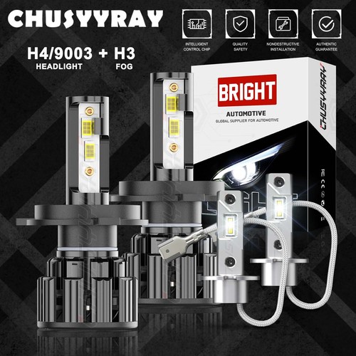 For Suzuki Grand Vitara 2001-2005 6000K LED Headlight + Fog Light Bulbs Combo 4X