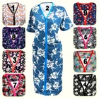 Women's summer housecoat bathrobe dressing gown short sleeve with zip Халат