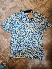New Nike Confetti Print Golf Polo Dri-Fit Performance Stretch Tour Men's Medium