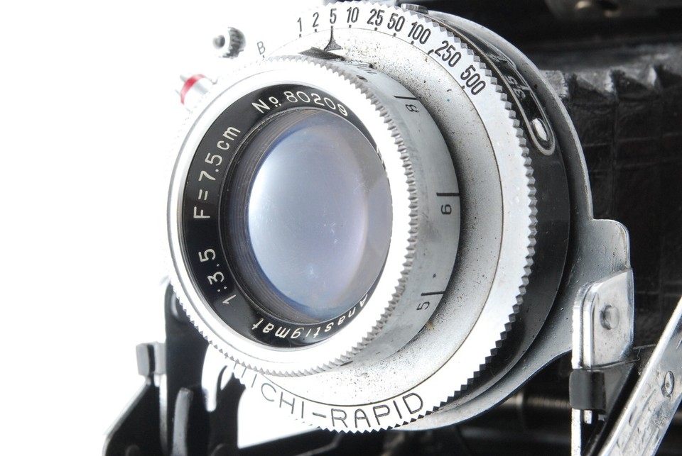 [N MINT] Vintage bellows Zenobia spring camera w/leather case All ...