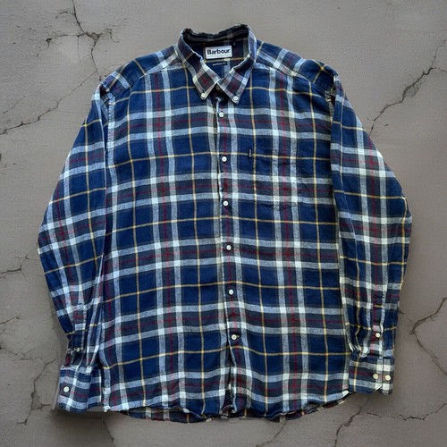 Barbour Linen Shirt XL Multicolor Casual Button Up New York Regular Fit
