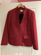 Next Ladies Red Jacket Coat Size 14