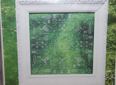 WHO LET THE FROGS OUT cross stitch pattern HEARTSTRING SAMPLERY