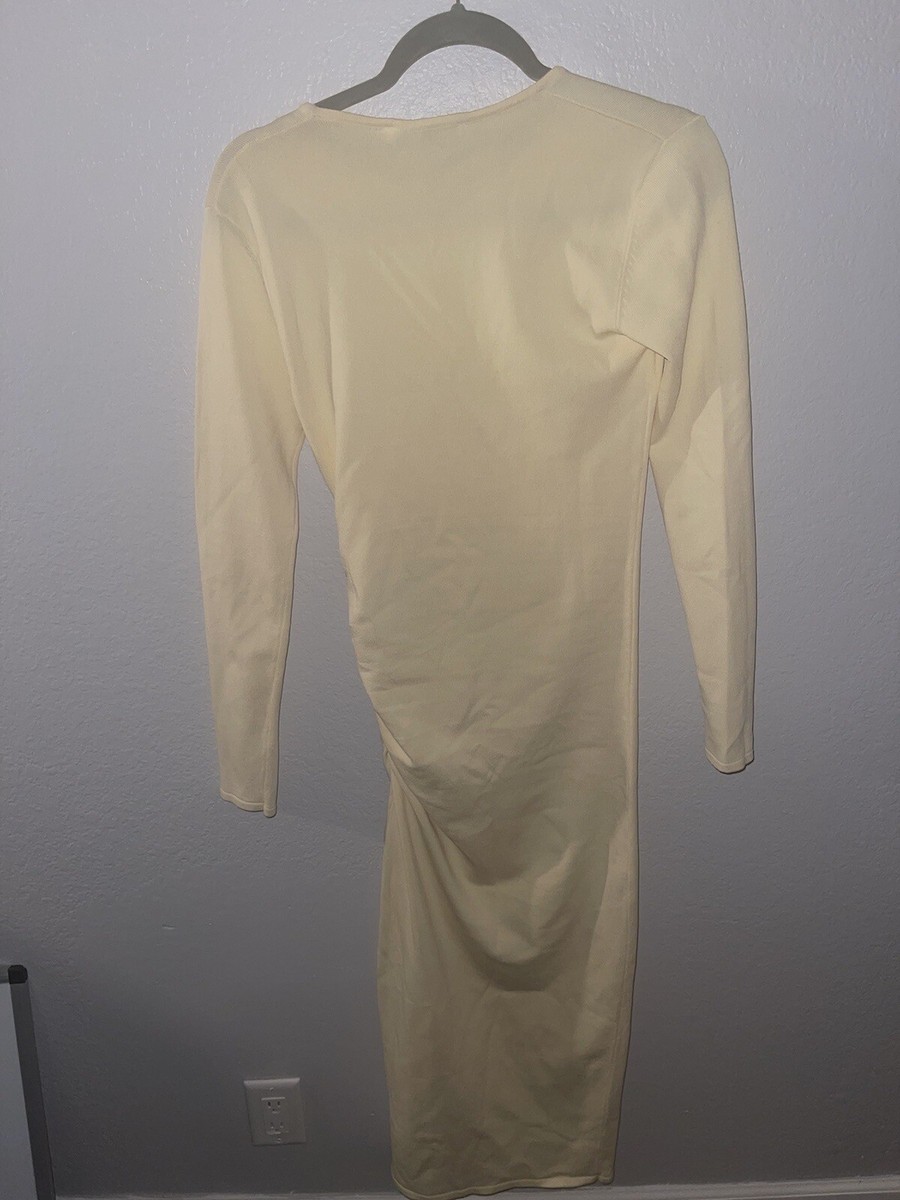 ZARA Light Cream Draped Knit Midi Maxi Dress Small | eBay ZARA Light Cream Draped Knit Midi Maxi Dress Small | eBay