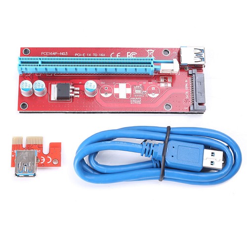 PCI-E Express BEST SATA Power Cable USB3.0 1x to 16x Extender Riser Card Adapter - 第 8/8 張圖片