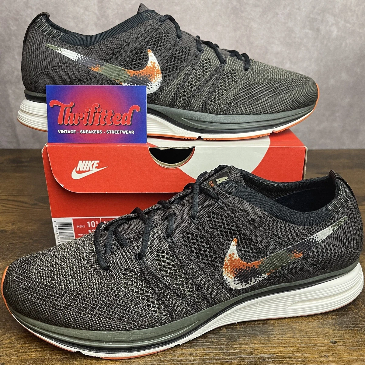 Nike Flyknit Trainer Sz 11.5 Dark Green Size 10.5 Nike Flyknit Trainer Dark Green for Sale | Authenticity  main image 4