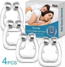 4 Pack Anti snore magnetic nose clip device