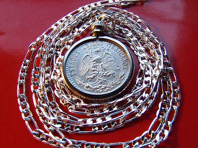 1930's MEXICO 720 SILVER PRIDE Eagle Pendant on a 28" 925 Sterling Silver Chain