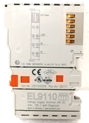 Module D'alimentation Beckhoff EL9110 24V Avec Diagnostic - Pour Système BUS