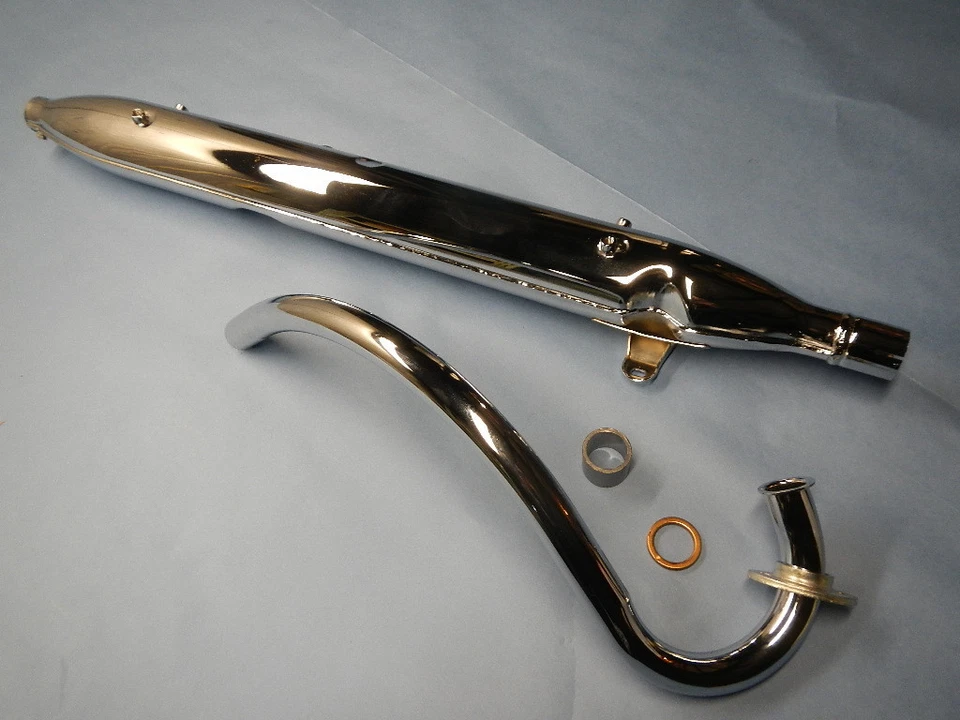 NUEVO CROMO HONDA CT 200 1964-1967 CT200 ESCAPE SILENCIADOR TUBO CABEZAL CT 66 TRAIL Foto 2 de 4