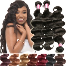 1/4Bundles THICK Unprocessed Peruvian 8A Virgin Human Hair Extensions Weave Wavy