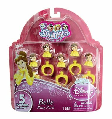Squinkies Disney Princess Belle Ring Set, Beauty and the