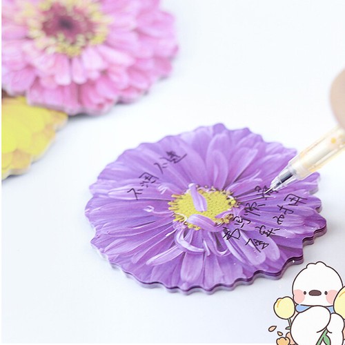 Almohadilla de notas adhesivas en forma de flores de jardín vívidas marcadores de página - Imagen 3 de 16