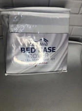 New ColdWind Bed Base Cover Ultra Soft Size King Box Spring Cover New White