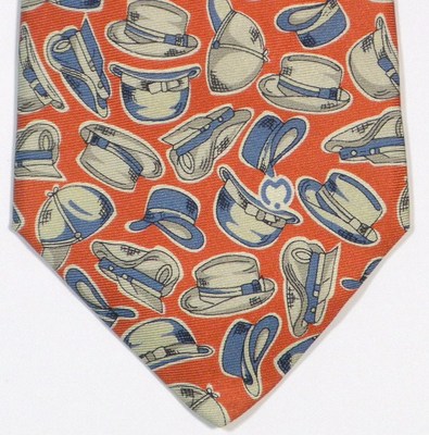 Orange Hats MILA SCHON Silk Tie