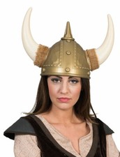 Wikinger Helm Erwachsene Damen Herren Vikinghelm Nordmann mit Fell KK
