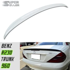 Fit For Mercedes Benz SL550 R230 03-11 A Type Trunk Spoiler Painted #960 White
