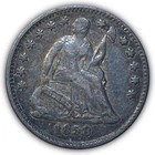 1858 Inverted 1858 Seated Liberty Half Dime Extremely Fine XF Coin #22238