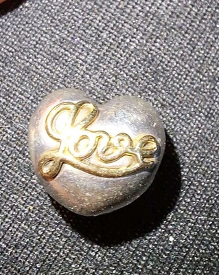 Pandora Vintage Love Puffed Heart Of Love Clip Retired Charm