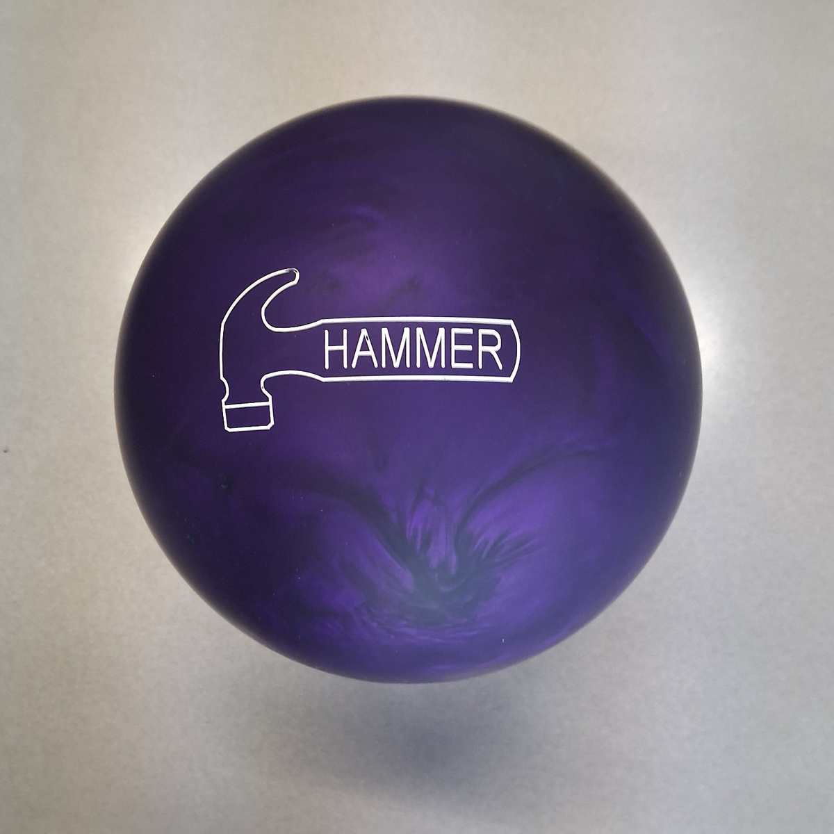 【新品・未使用】Hammer Purple Urethane 15ポンド Hammer Purple Pearl Urethane Bowling Ball - Purple Pin FREE
