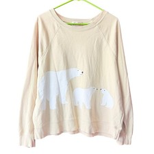 Wildfox x Coca Cola Sweatshirt Womens Large Bears Coke Beige Oversized Boxy READ