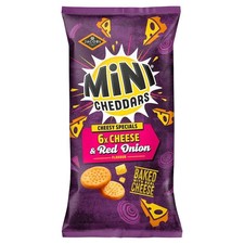 Jacob's Mini Cheddars Cheese & Red Onion Flavour 6 Pack X 138g (Pack Of 10)
