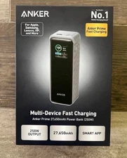 Anker Prime Power Bank, 27650mAh 3-Port 250W Portable Charger, Brand New In Box!